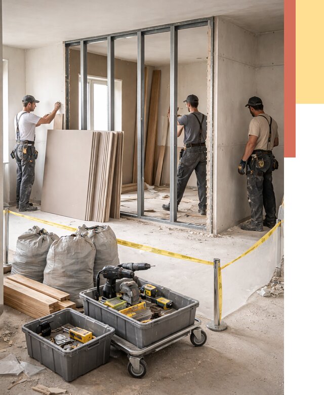 Перенос гипсокартонной перегородки в Россоши под ключ от 4666 руб. | Демонтаж и монтаж – ОТДЕЛОЧНИК-Рсс