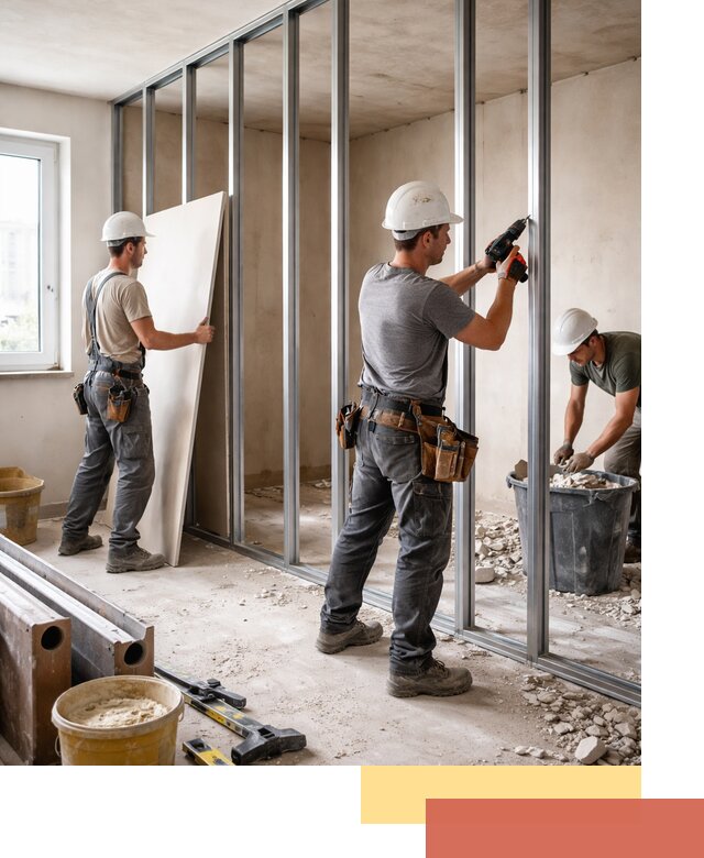 Перенос гипсокартонной перегородки в Россоши профессионально и быстро