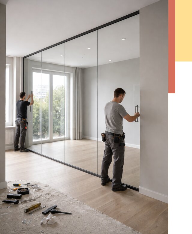 Изготовление стеклянных перегородок в Россоши от 12806 руб. под ключ | ОТДЕЛОЧНИК-Рсс