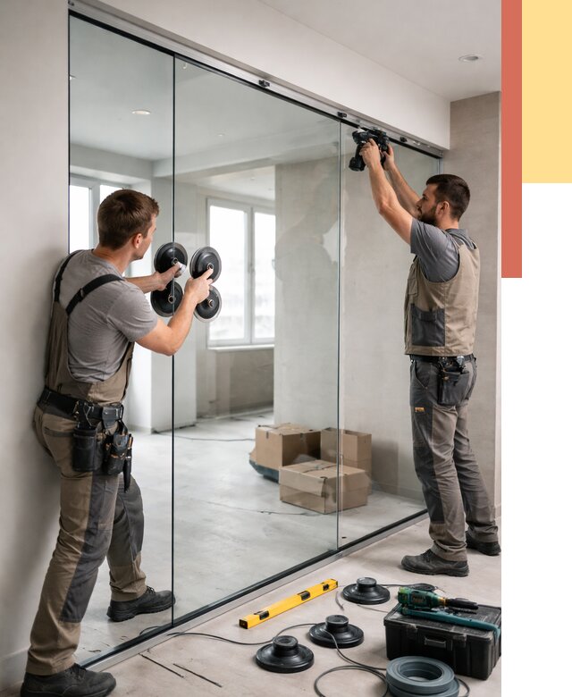 Монтаж стеклянных перегородок в Россоши от 6740 руб. | ОТДЕЛОЧНИК-Рсс