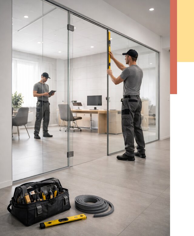 Цельностеклянные перегородки под ключ в Россоши от 9851 руб. — монтаж и цены | ОТДЕЛОЧНИК-Рсс