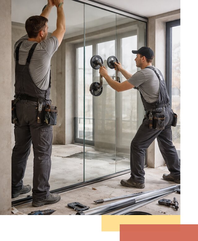 Цельностеклянные перегородки под ключ в Россоши