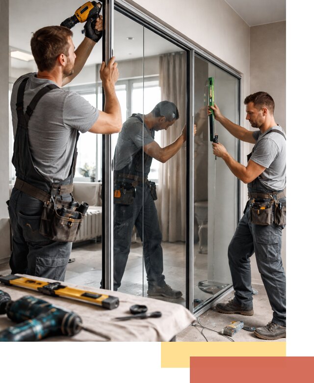 Каркасные стеклянные перегородки под ключ в Россоши