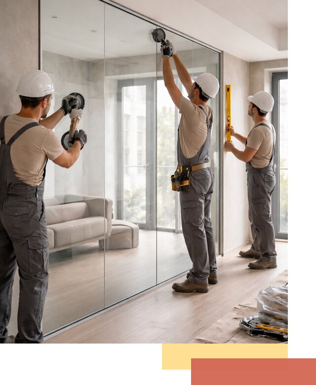 Перегородки из закаленного стекла в Россоши для офисов и квартир