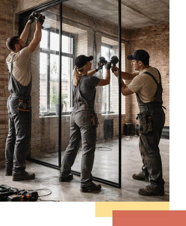 Стеклянные перегородки лофт — изготовление и монтаж в Россоши