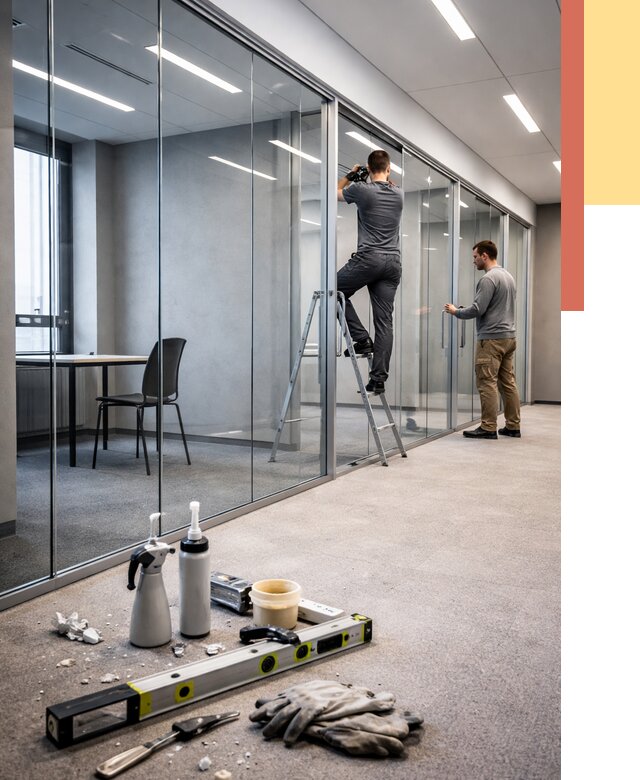 Стеклянные офисные перегородки в Россоши от 8814 руб. — монтаж и установка | ОТДЕЛОЧНИК-Рсс