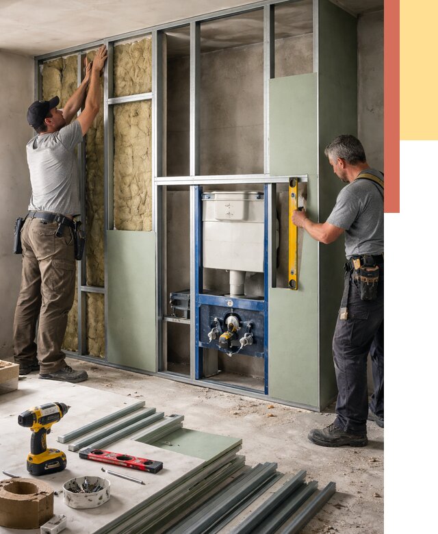 Установка сантехнических перегородок в Россоши от 8814 руб. | ОТДЕЛОЧНИК-Рсс