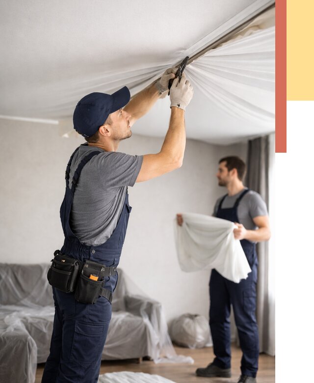 Демонтаж натяжного потолка в Россоши от 4666 руб. — снятие и разбор под ключ | ОТДЕЛОЧНИК-Рсс