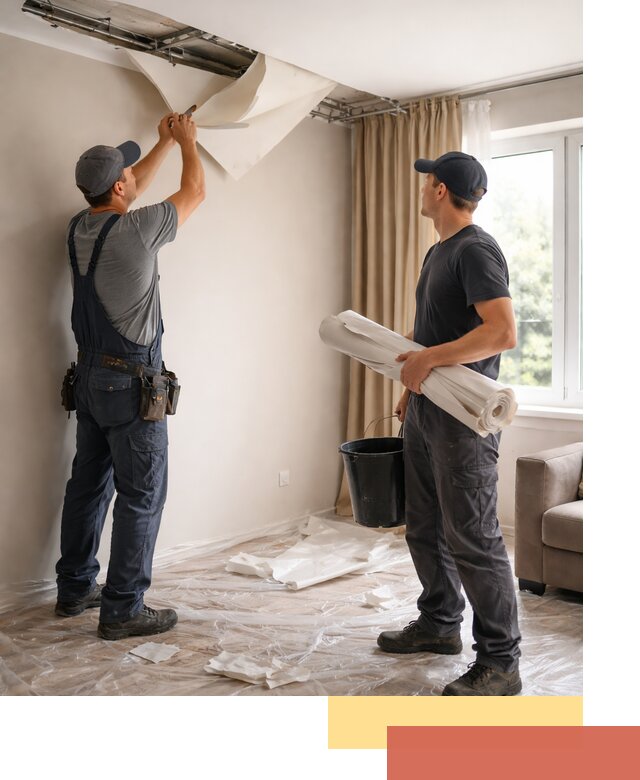 Демонтаж натяжного потолка в Россоши быстро и аккуратно