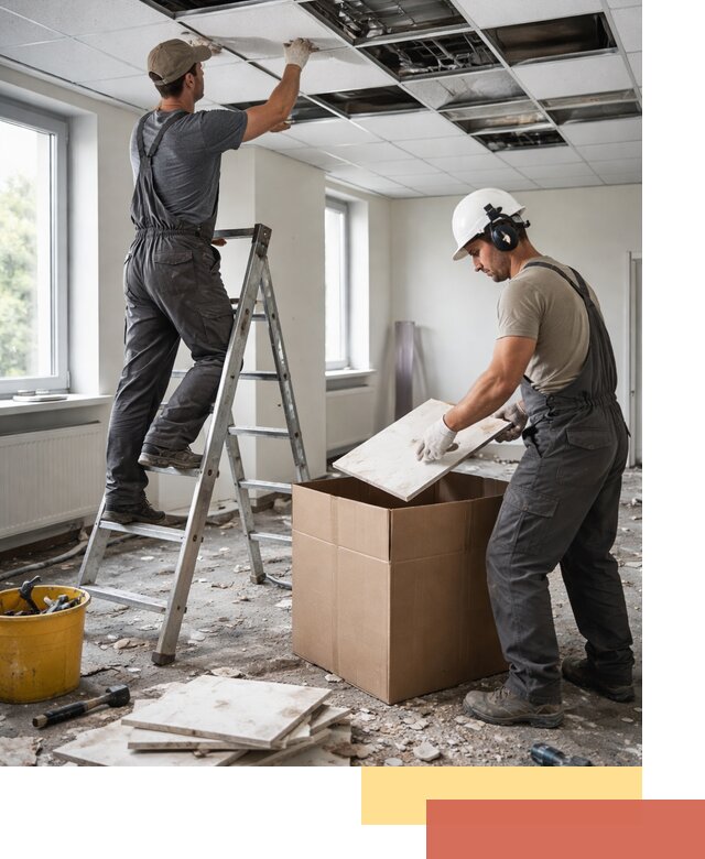 Демонтаж потолочной плитки в Россоши быстро и аккуратно