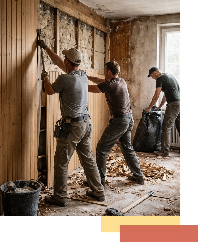 Демонтаж вагонки и вывоз материалов в Россоши