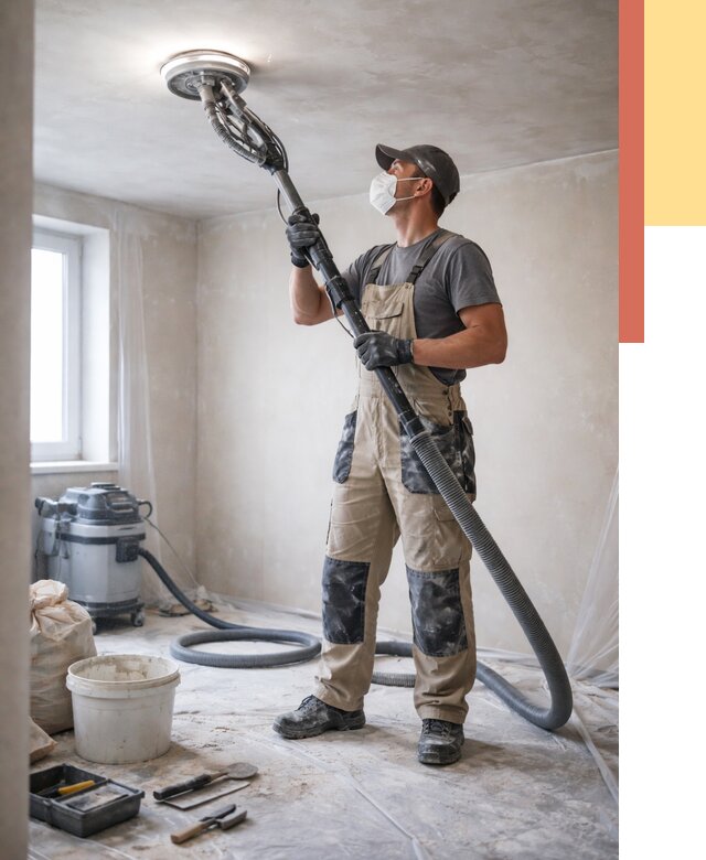 Шлифовка потолка в Россоши от 3629 руб. — услуги шлифования потолка | ОТДЕЛОЧНИК-Рсс