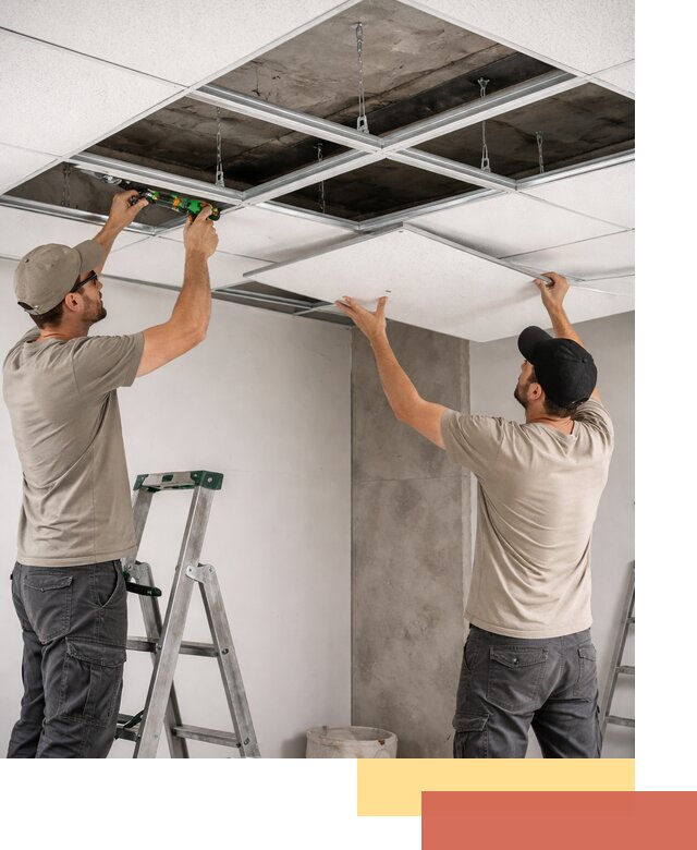 Монтаж потолка Армстронг под ключ в Россоши