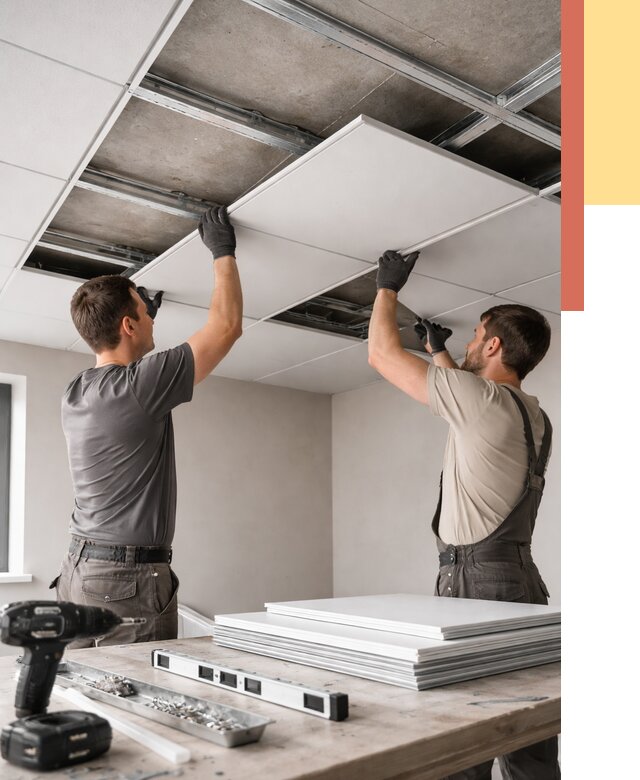 Монтаж кассетного потолка в Россоши от 4666 руб/м2 — установка и сборка | ОТДЕЛОЧНИК-Рсс