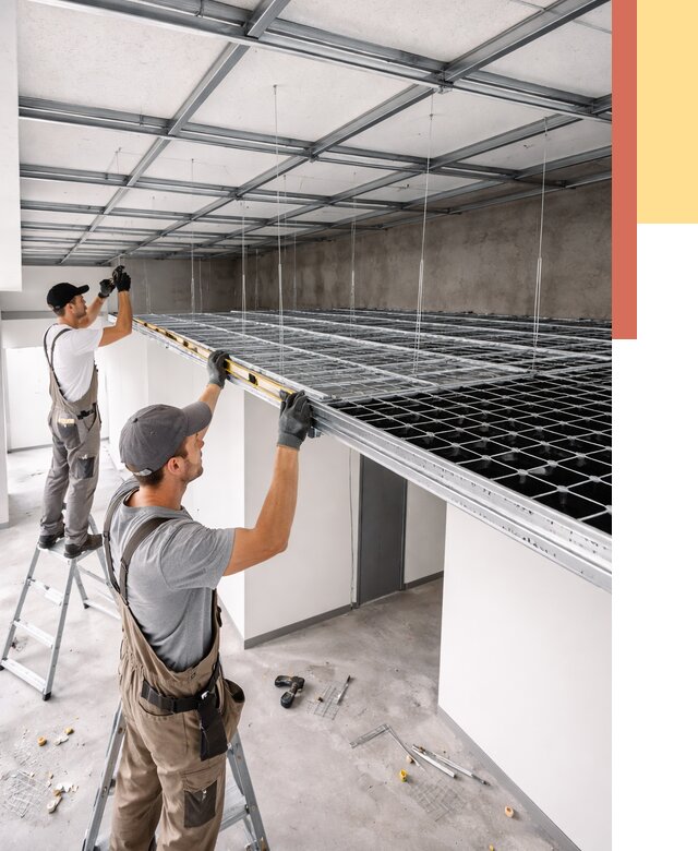 Монтаж потолка грильято в Россоши от 467 руб./м² — быстрая сборка под ключ | ОТДЕЛОЧНИК-Рсс