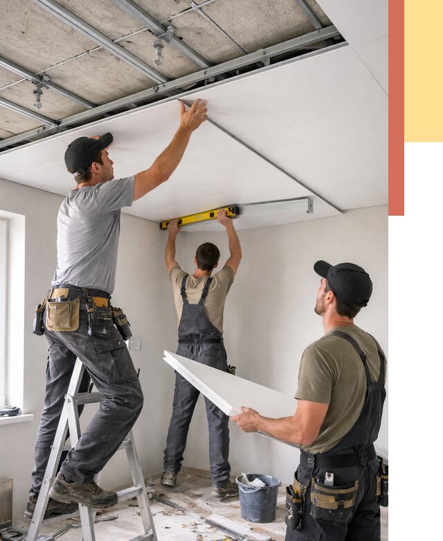 Монтаж потолка из ПВХ панелей в Россоши от 3629 руб./м2 — быстро и недорого | ОТДЕЛОЧНИК-Рсс