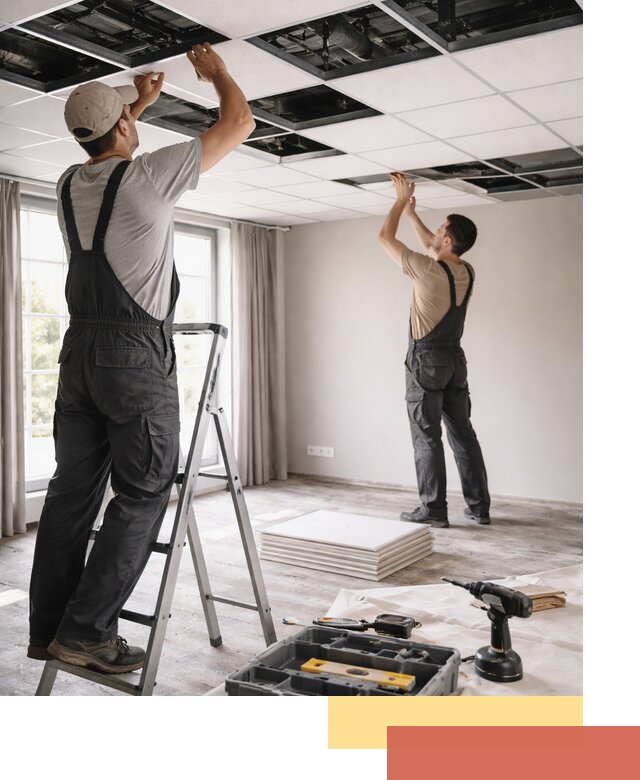 Замена плит подвесного потолка в Россоши быстро и качественно