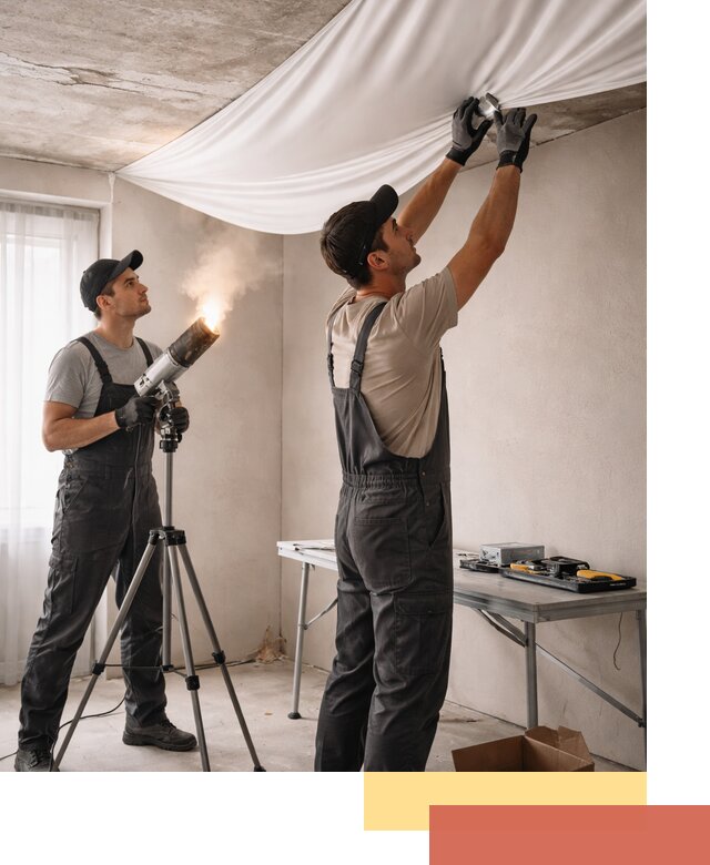 Установка натяжного потолка под ключ в Россоши