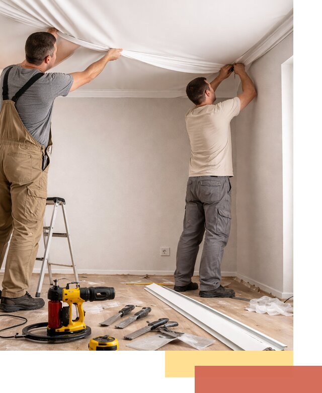 Монтаж ПВХ натяжного потолка в Россоши качественно и быстро