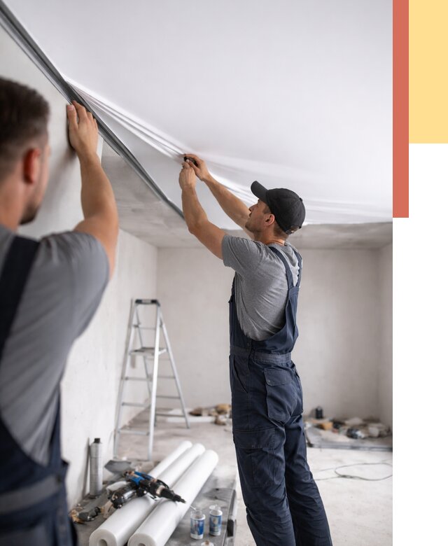 Монтаж матового натяжного потолка в Россоши от 4666 руб./м² — быстро и недорого | ОТДЕЛОЧНИК-Рсс