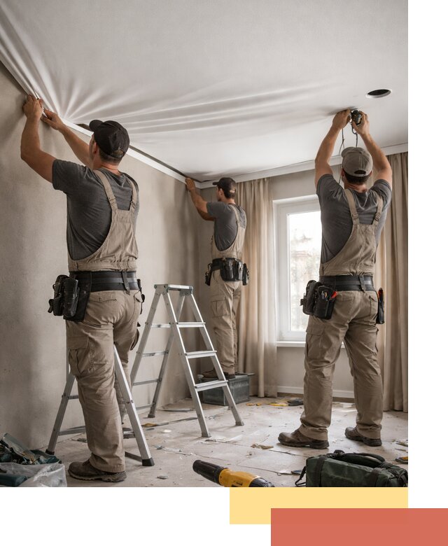 Монтаж матового натяжного потолка в Россоши качественно и быстро