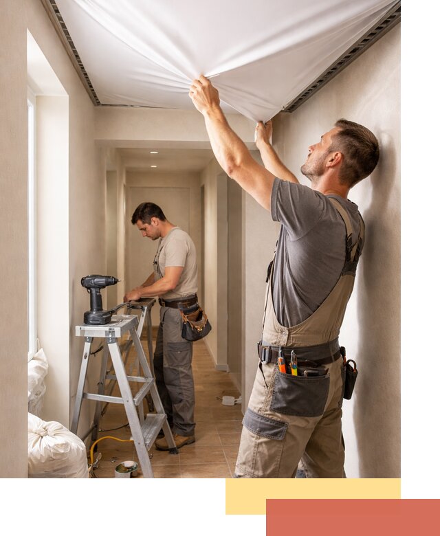 Монтаж натяжного потолка в прихожей в Россоши