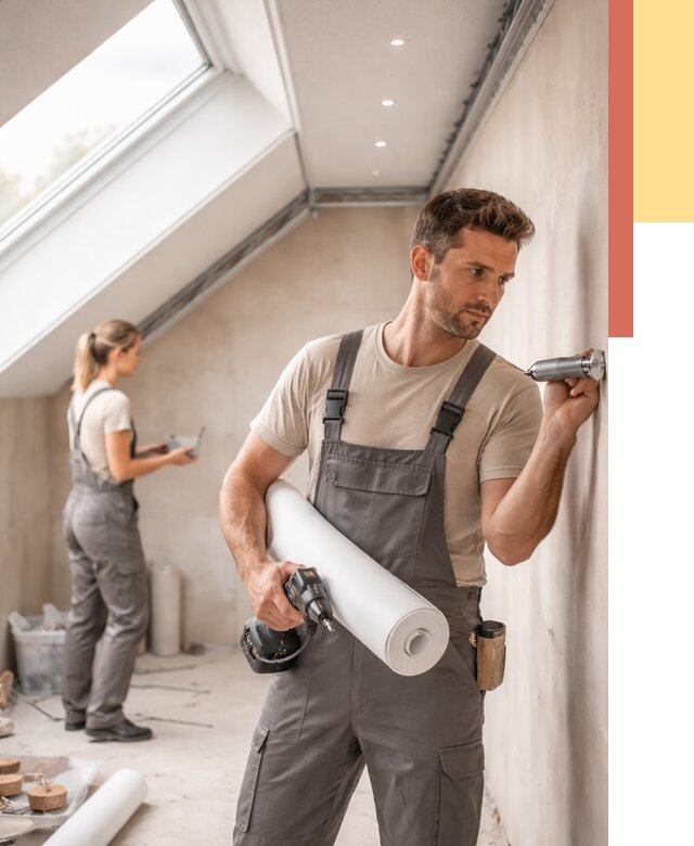 Монтаж натяжного потолка на мансарде в Россоши от 3629 руб. | ОТДЕЛОЧНИК-Рсс