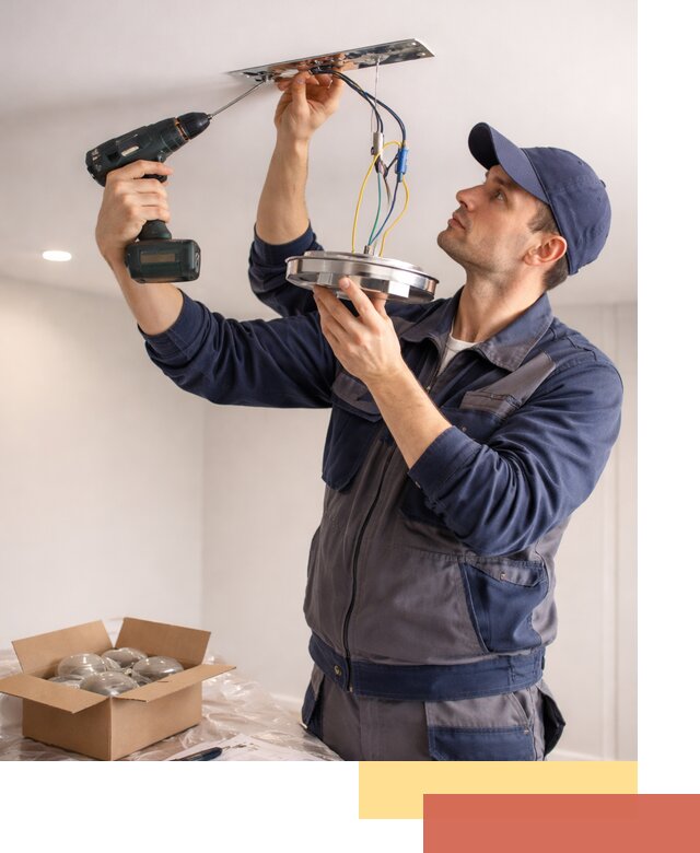 Установка люстры в натяжной потолок в Россоши