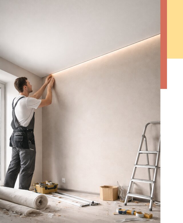 Теневые натяжные потолки в Россоши от 8503 руб. под ключ | ОТДЕЛОЧНИК-Рсс