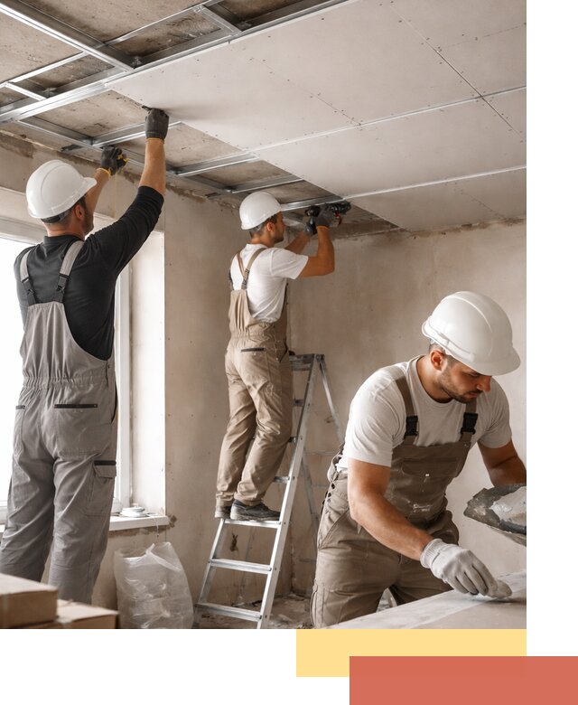 Одноуровневый потолок из гипсокартона в Россоши — монтаж и отделка