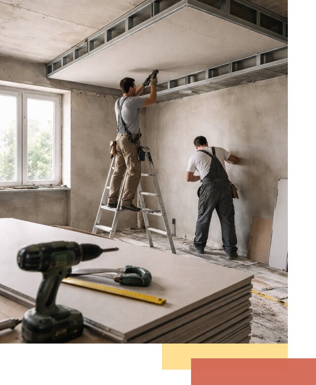 Двухуровневый потолок из гипсокартона в Россоши