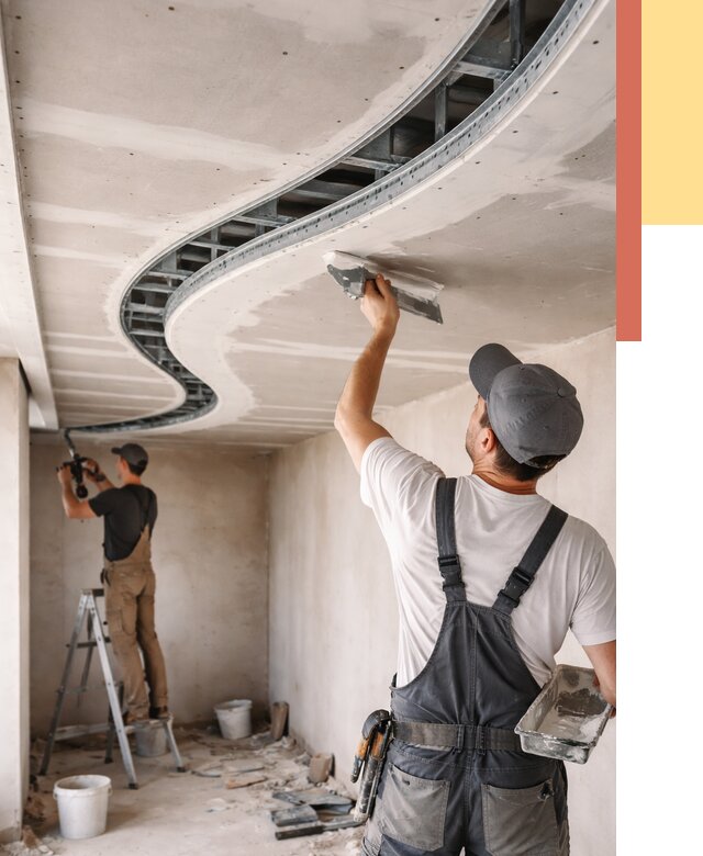 Криволинейный потолок из гипсокартона в Россоши от 2177 руб./м2 | ОТДЕЛОЧНИК-Рсс