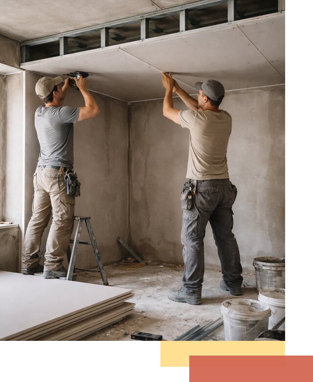 Короб из гипсокартона на потолке под ключ в Россоши