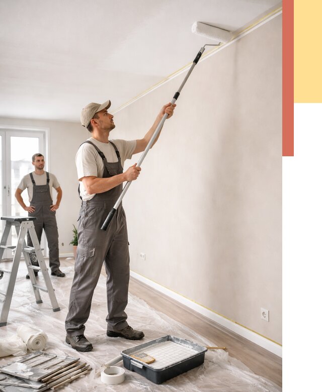 Покраска потолка из гипсокартона в Россоши от 4666 руб./м2 — услуги под ключ | ОТДЕЛОЧНИК-Рсс