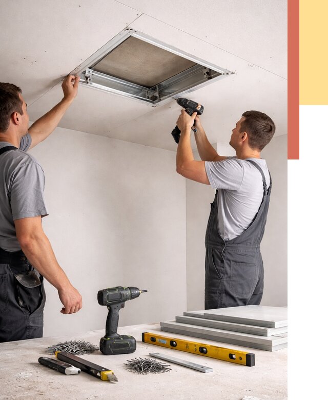 Установка люка в потолок ГКЛ в Россоши от 2592 руб. под ключ | ОТДЕЛОЧНИК-Рсс