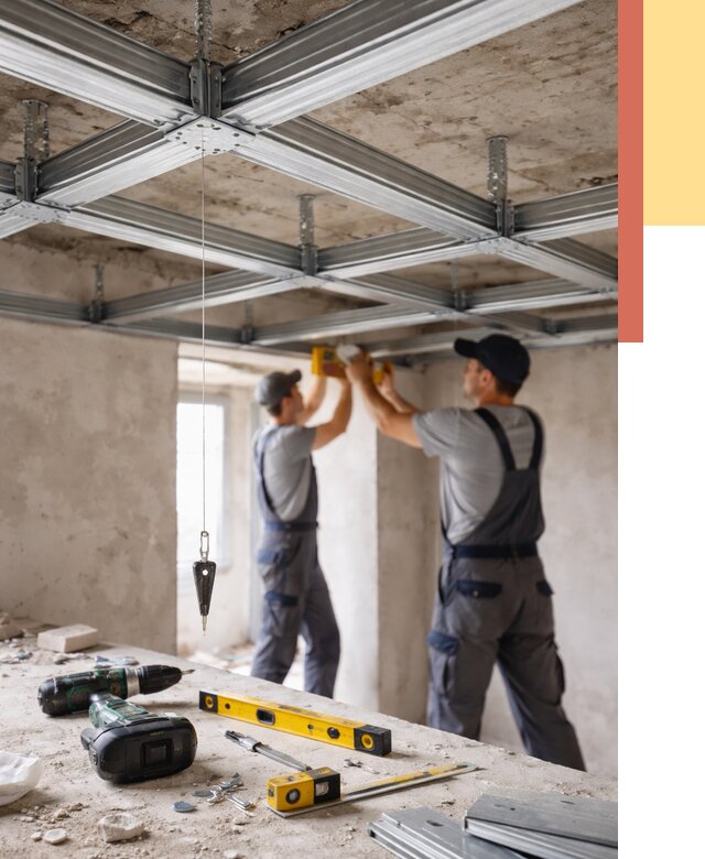 Монтаж каркаса потолка из профиля в Россоши от 4666 руб. — услуги ОТДЕЛОЧНИК-Рсс