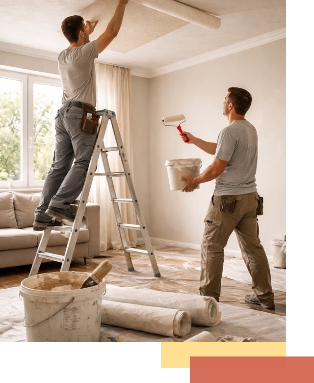 Поклейка обоев на потолок в Россоши — качественно и быстро