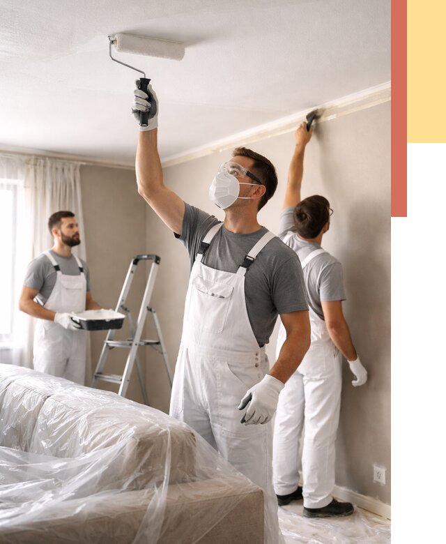 Покраска потолка водоэмельсионной краской в Россоши от 2281 руб/м² — услуги под ключ | ОТДЕЛОЧНИК-Рсс