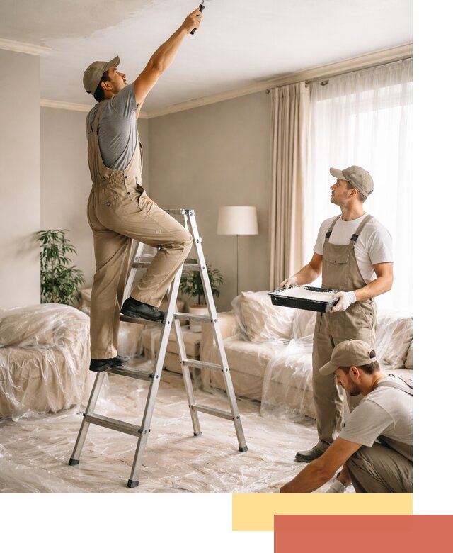 Покраска потолков акриловой краской в Россоши качественно и быстро