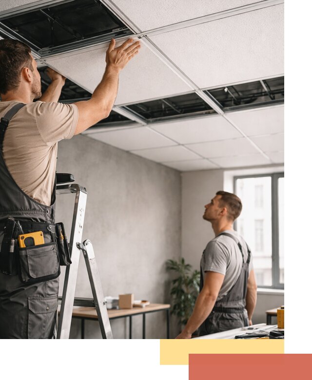 Монтаж потолочной плитки в Россоши качественно и в срок