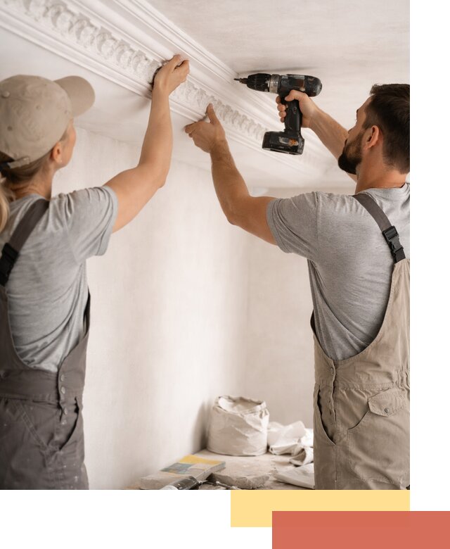 Профессиональный монтаж лепнины на потолок в Россоши