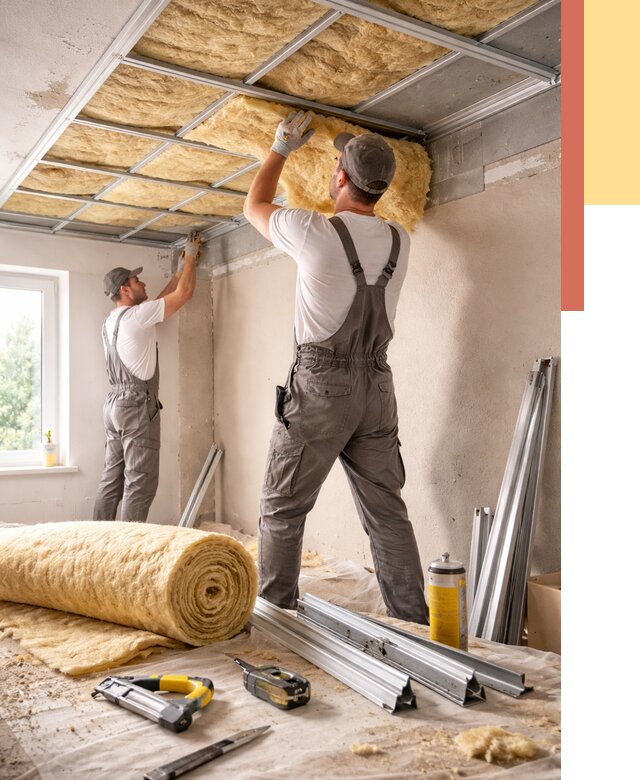 Утепление потолка в Россоши от 7466 руб/м2 — недорого, быстро, под ключ | ОТДЕЛОЧНИК-Рсс